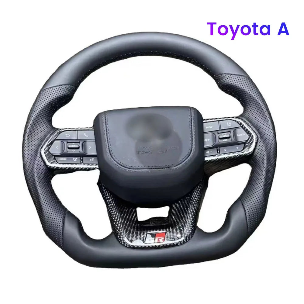 Carbon Fiber Steering Wheel For Toyota GT 86 FORTUNER FJ Cruiser HIACE LC70/76/79 Land Cruiser CROWN ALPHARD VELLFIRE HILUX