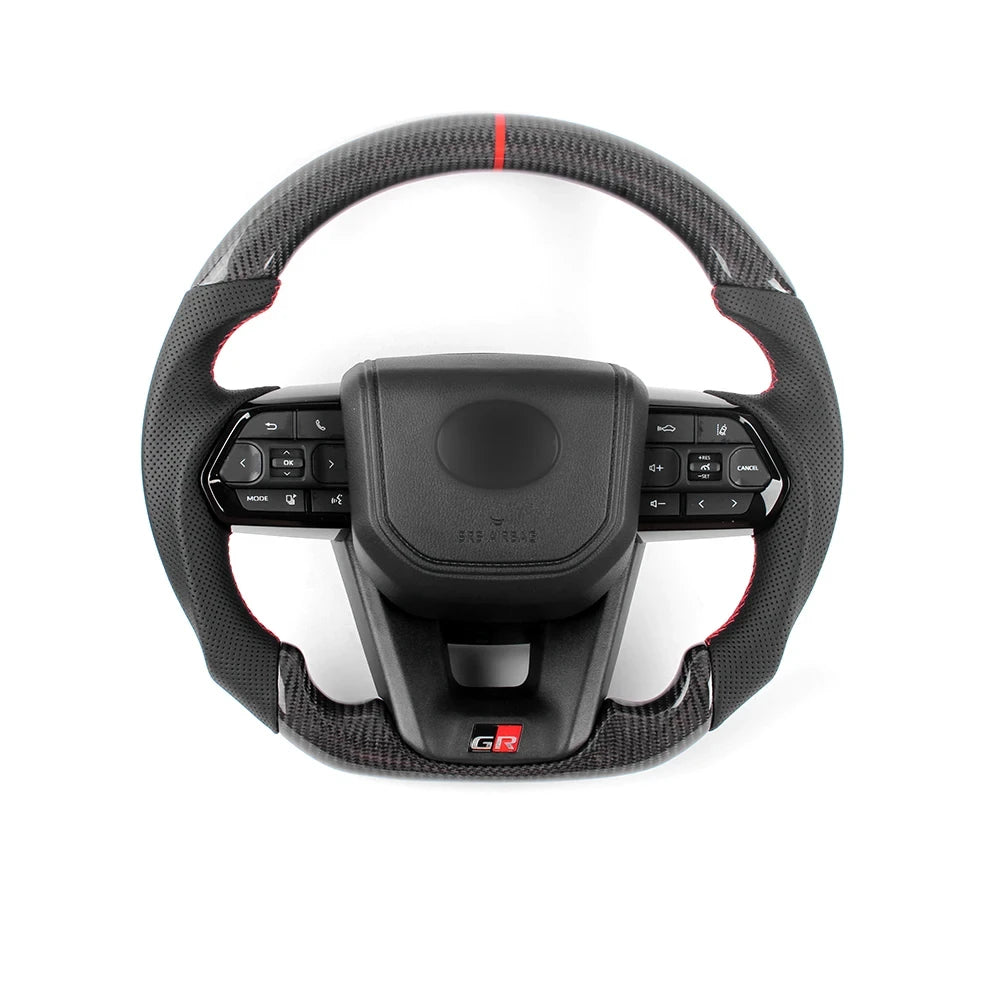 Carbon Fiber Steering Wheel For Toyota GT 86 FORTUNER FJ Cruiser HIACE LC70/76/79 Land Cruiser CROWN ALPHARD VELLFIRE HILUX