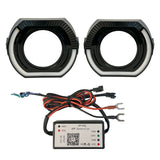 RGB Chasing Color Adjustable Frozen Angry Eye Shroud LED Projector H4 Headlight Retrofit Kits for Landcruiser