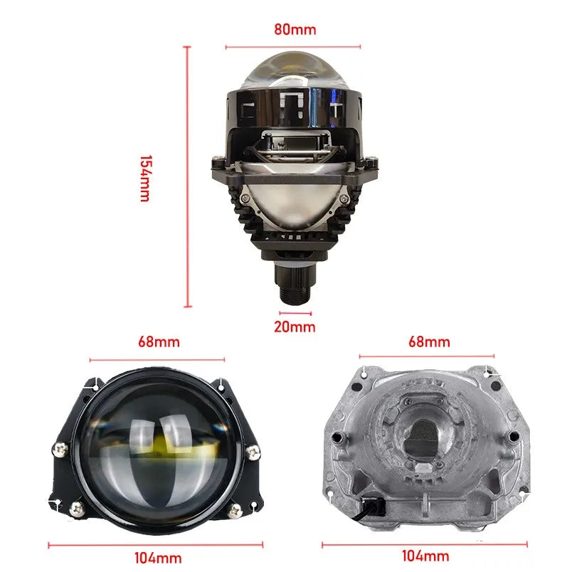 RGB Chasing Color Adjustable Frozen Angry Eye Shroud LED Projector H4 Headlight Retrofit Kits for Landcruiser