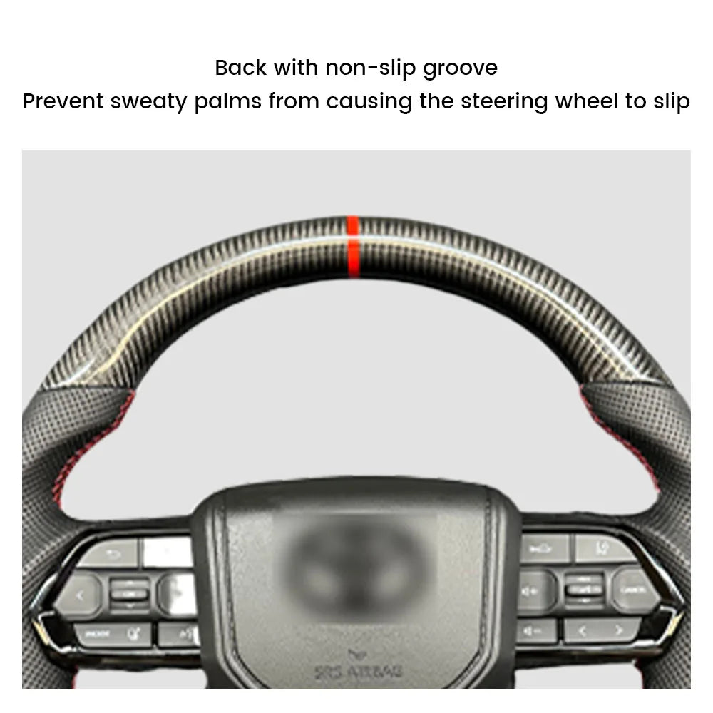 Carbon Fiber Steering Wheel For Toyota GT 86 FORTUNER FJ Cruiser HIACE LC70/76/79 Land Cruiser CROWN ALPHARD VELLFIRE HILUX