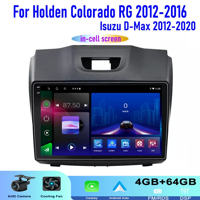 Car Stereo Radio 9'' For Holden Holden Colorado RG 2012-2016 Wireless Apple Carplay Android 13 Auto Map Steering GPS WIFI 4-64GB