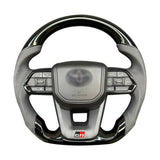 Carbon Fiber Steering Wheel For Toyota GT 86 FORTUNER FJ Cruiser HIACE LC70/76/79 Land Cruiser CROWN ALPHARD VELLFIRE HILUX