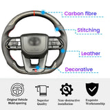 Carbon Fiber Steering Wheel For Toyota GT 86 FORTUNER FJ Cruiser HIACE LC70/76/79 Land Cruiser CROWN ALPHARD VELLFIRE HILUX