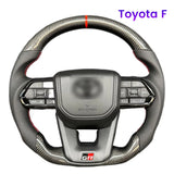Carbon Fiber Steering Wheel For Toyota GT 86 FORTUNER FJ Cruiser HIACE LC70/76/79 Land Cruiser CROWN ALPHARD VELLFIRE HILUX